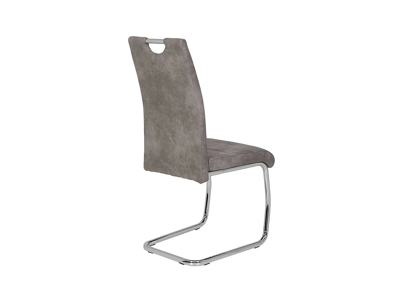 Schwingstühle in Grau Microfaser 45 cm Sitztiefe (Set)