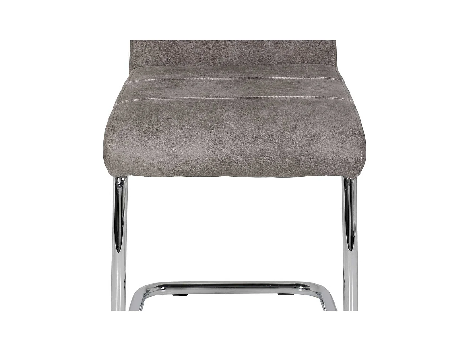 Schwingstühle in Grau Microfaser 45 cm Sitztiefe (Set)