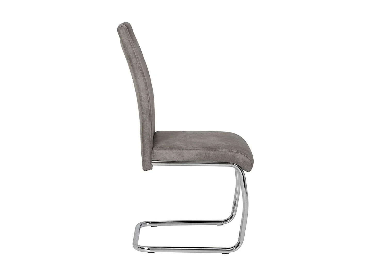 Schwingstühle in Grau Microfaser 45 cm Sitztiefe (Set)