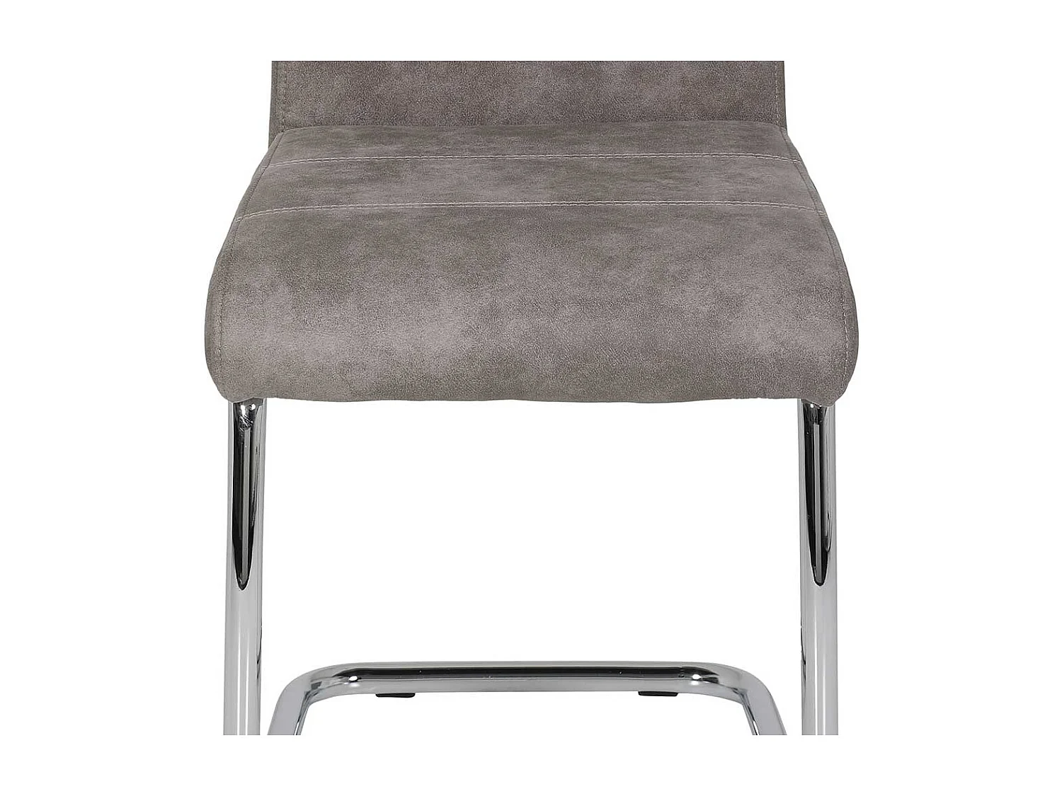 Schwingstühle in Grau Microfaser 45 cm Sitztiefe (Set)