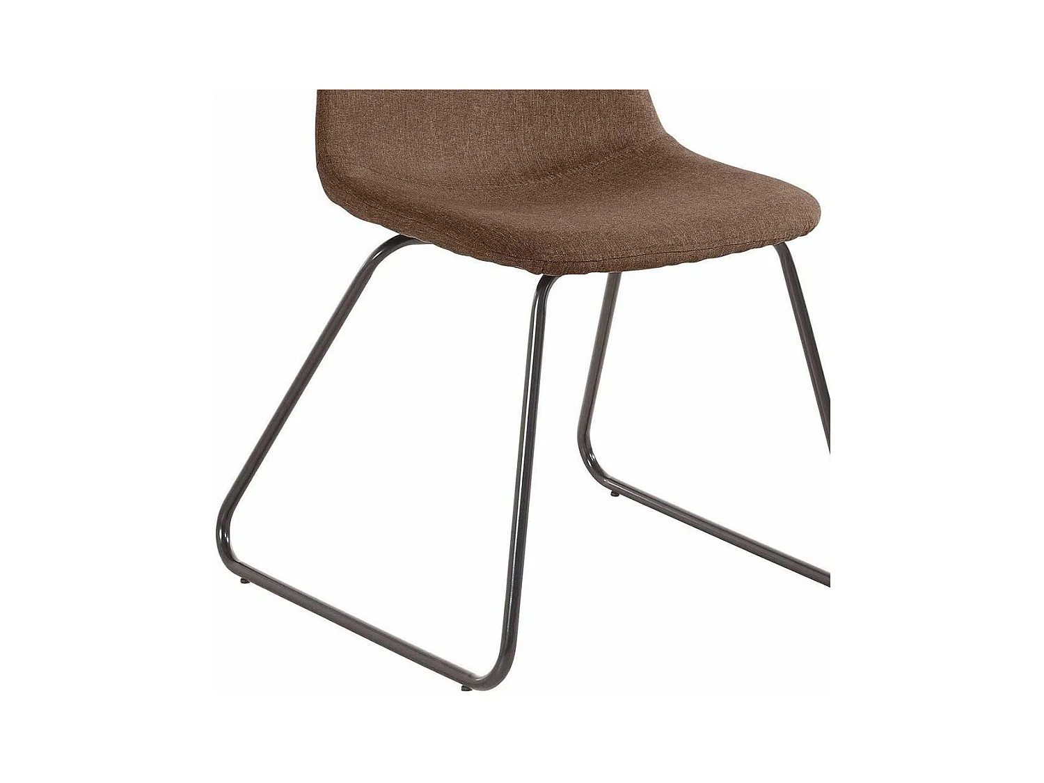 Webstoff Stühle in Hellbraun Metallbügeln (Set)