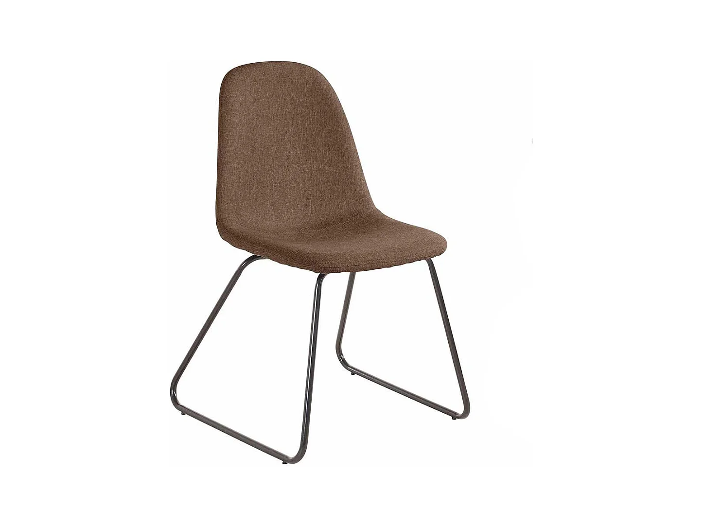 Webstoff St�hle in Hellbraun Metallb�geln (Set)
