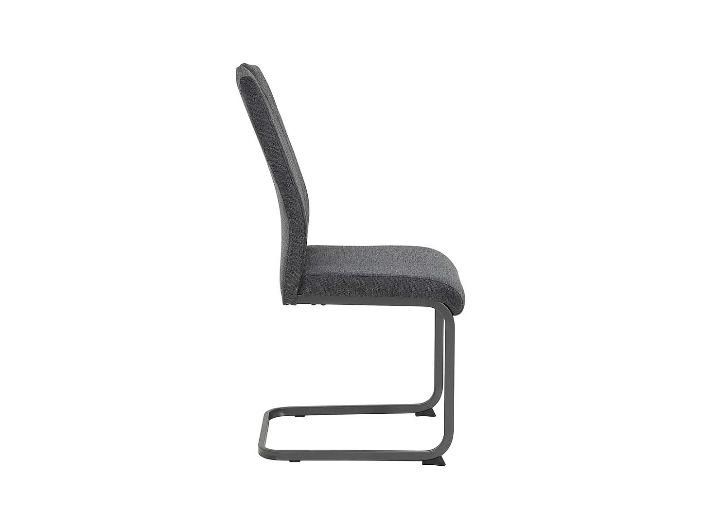 Freischwingerstuhl in Dunkelgrau Anthrazit (Set)