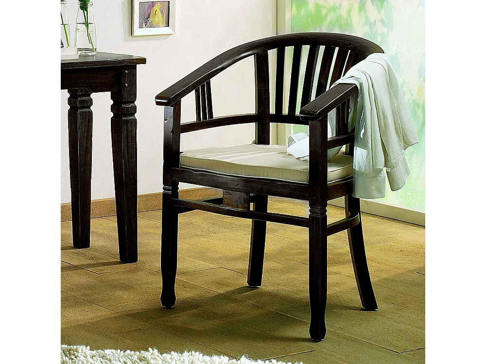 Esszimmerstuhl mit Polsterkissen Kolonialstil