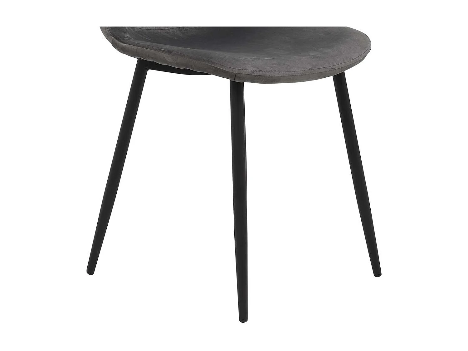 Stühle in Grau Samt gesteppter Lehne (Set)