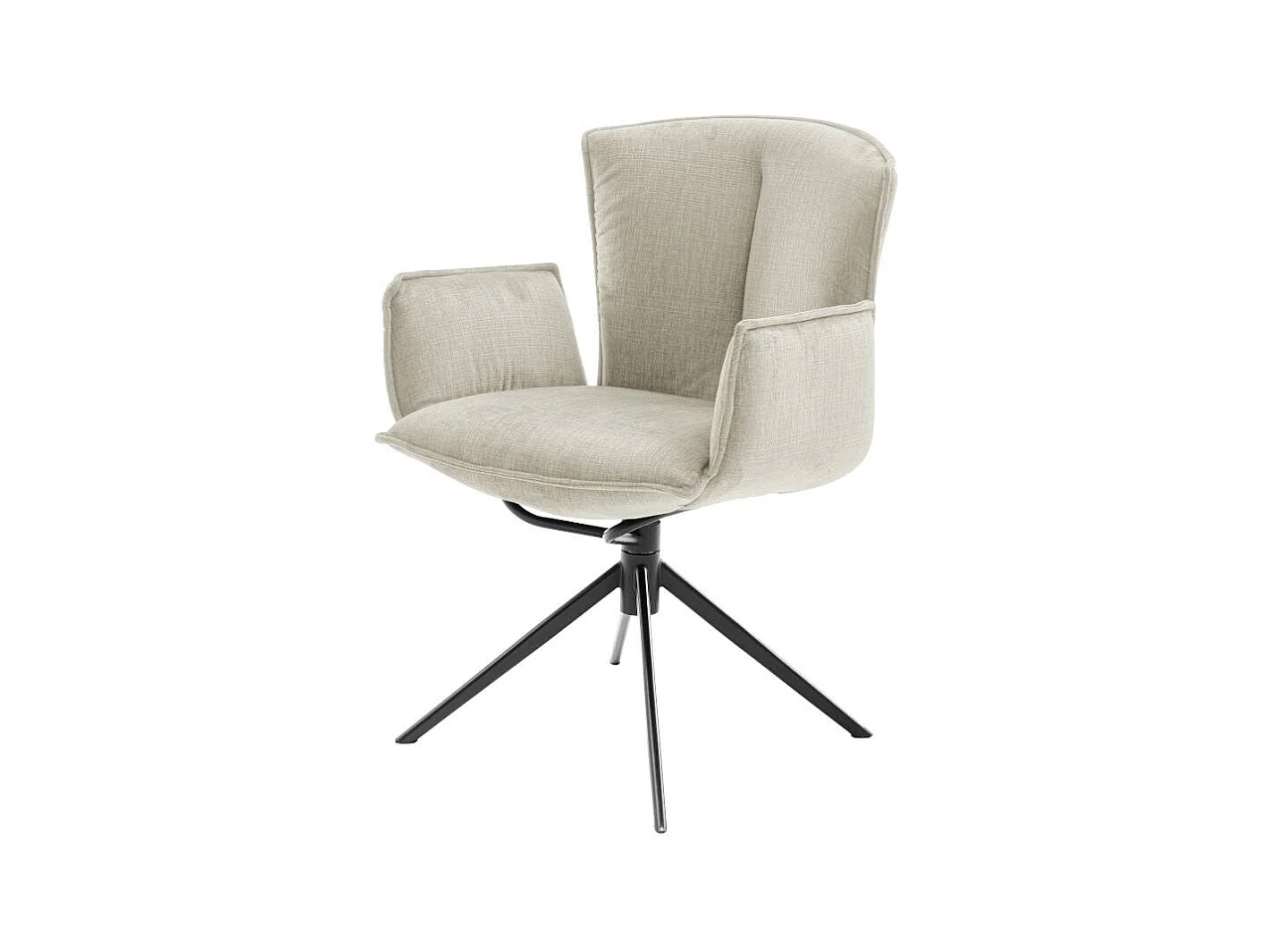 Polsterstuhl Stuhl K�che in Cremewei� um 360 Grad drehbar (2er Set)