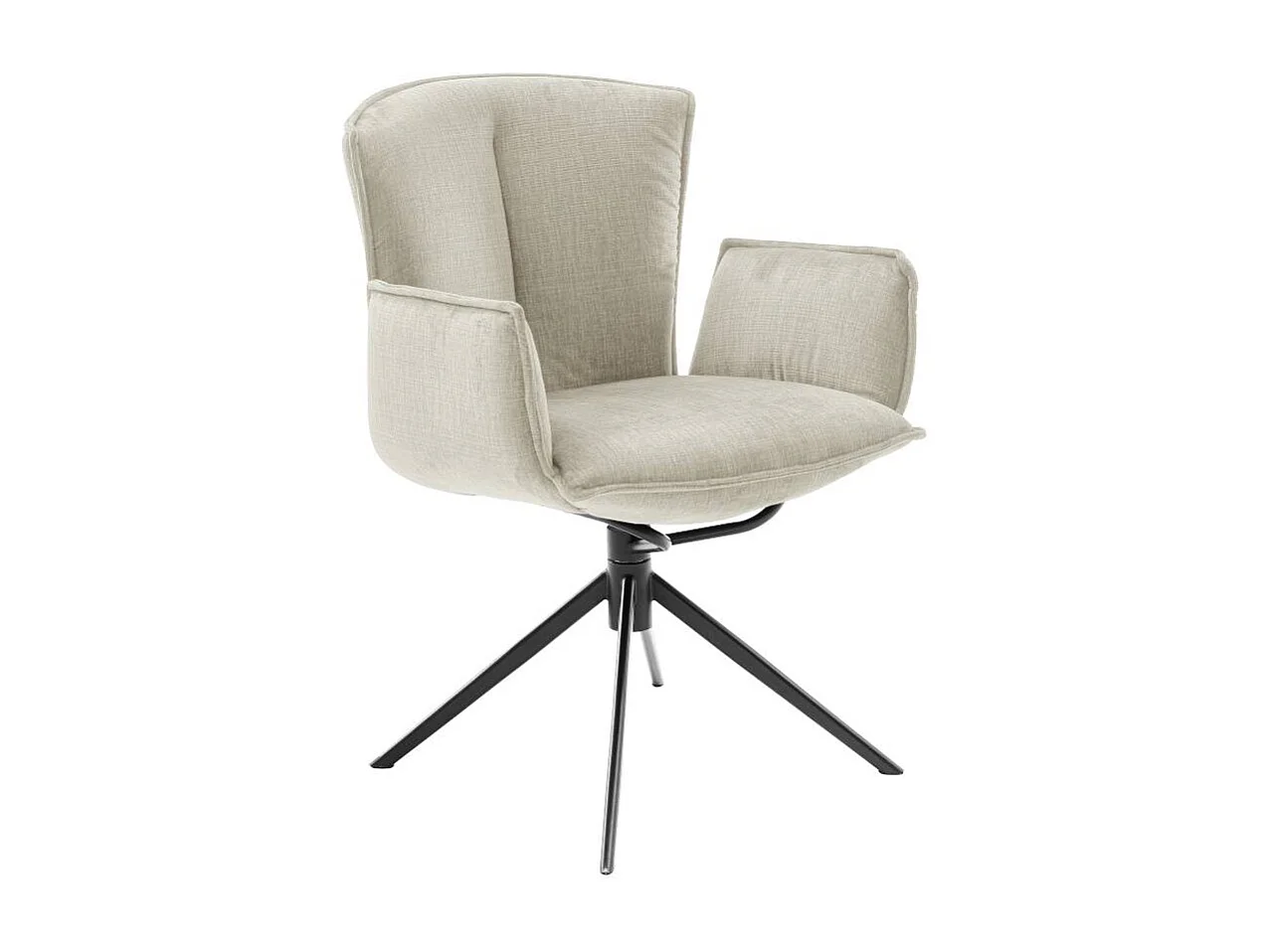 Polsterstuhl Stuhl K�che in Cremewei� um 360 Grad drehbar (2er Set)