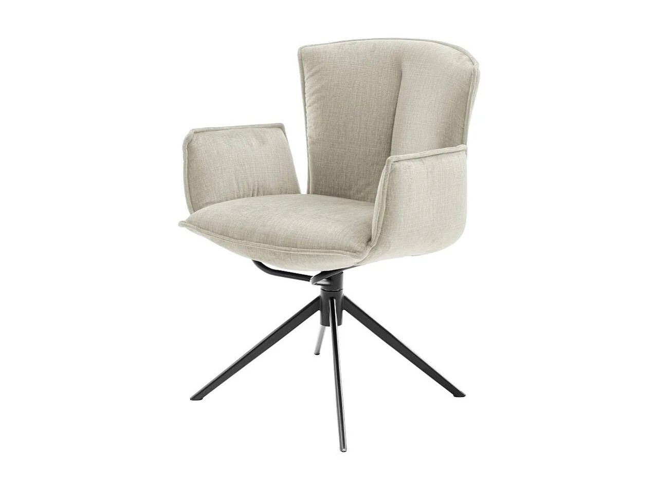 Polsterstuhl Stuhl K�che in Cremewei� um 360 Grad drehbar (2er Set)