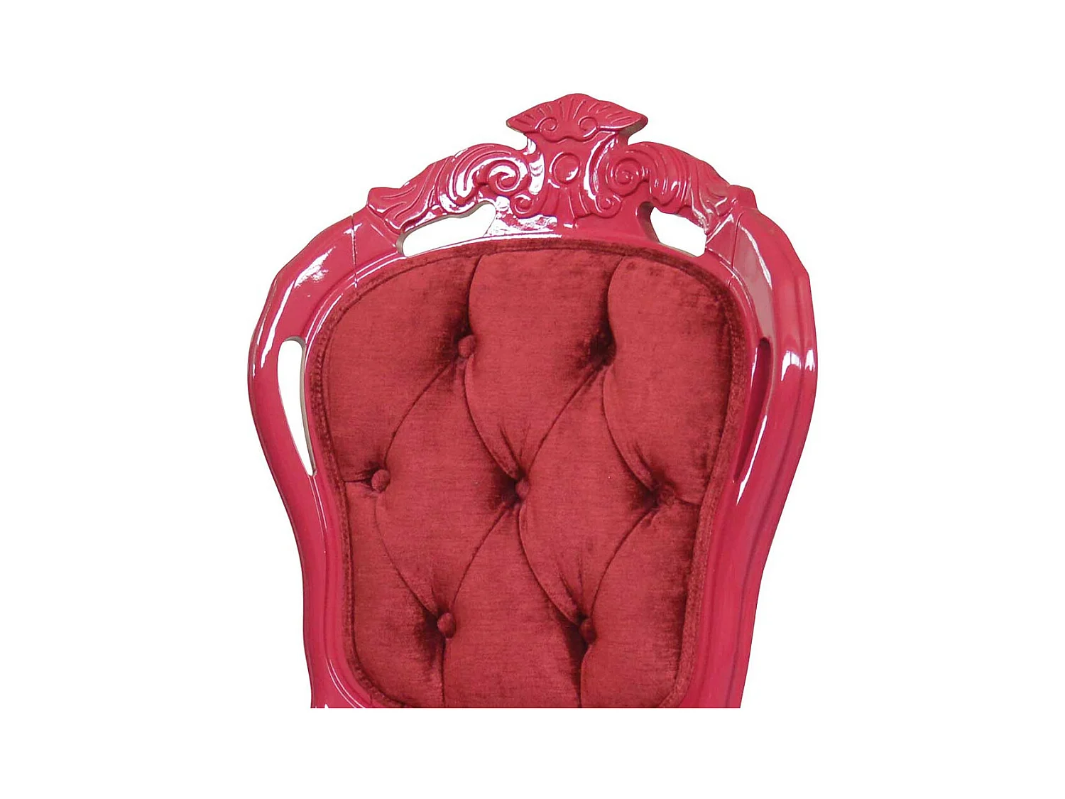 Samt Stuhl in Rot Barock Design