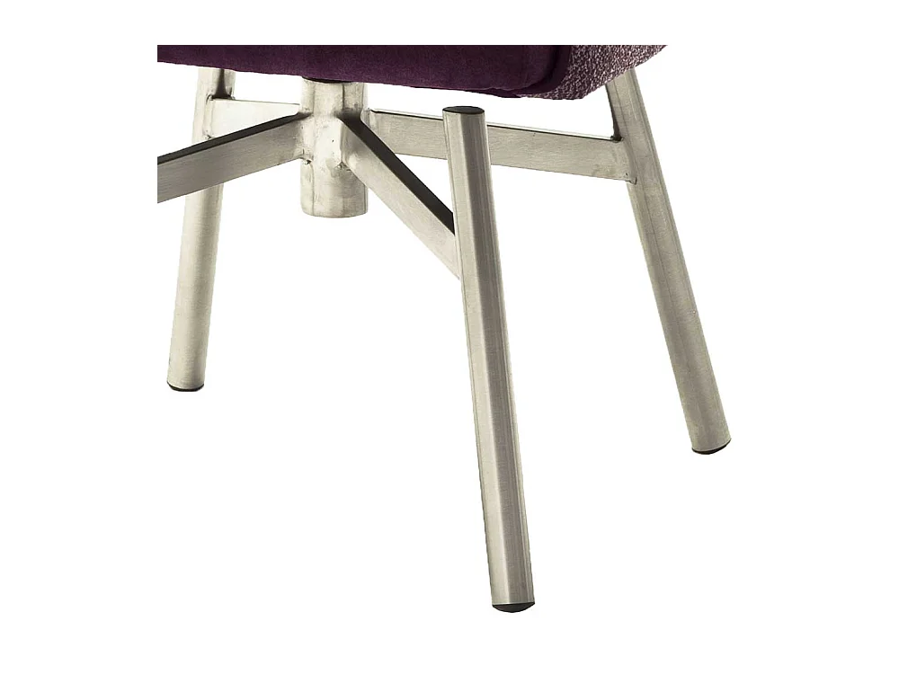 Esszimmer Polsterst�hle in Dunkelrot Stoff Edelstahl (2er Set)