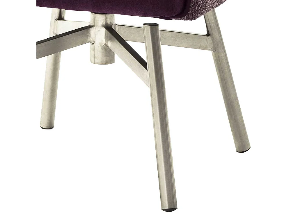 Esszimmer Polsterst�hle in Dunkelrot Stoff Edelstahl (2er Set)