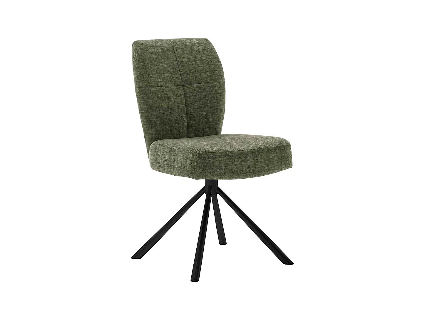 Drehbare Esszimmerstühle in Oliv Grün Schwarz (2er Set)