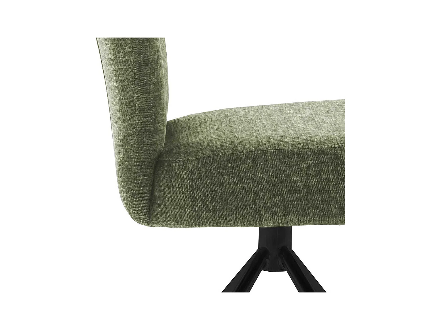 Drehbare Esszimmerstühle in Oliv Grün Schwarz (2er Set)