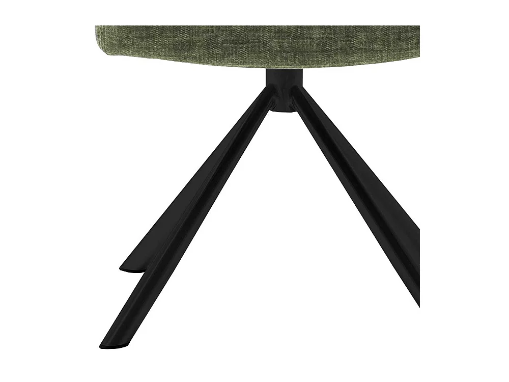 Drehbare Esszimmerstühle in Oliv Grün Schwarz (2er Set)