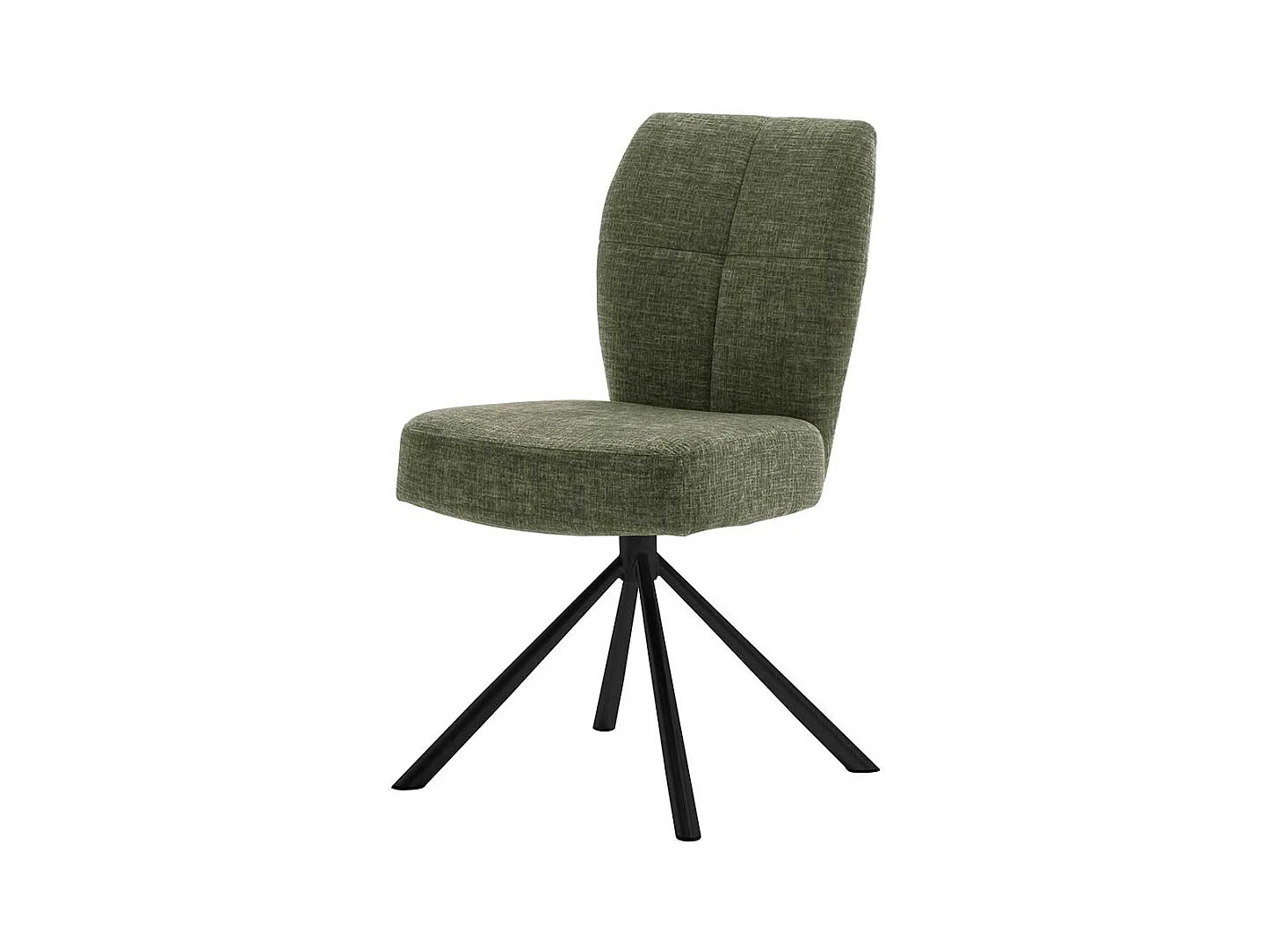 Drehbare Esszimmerstühle in Oliv Grün Schwarz (2er Set)