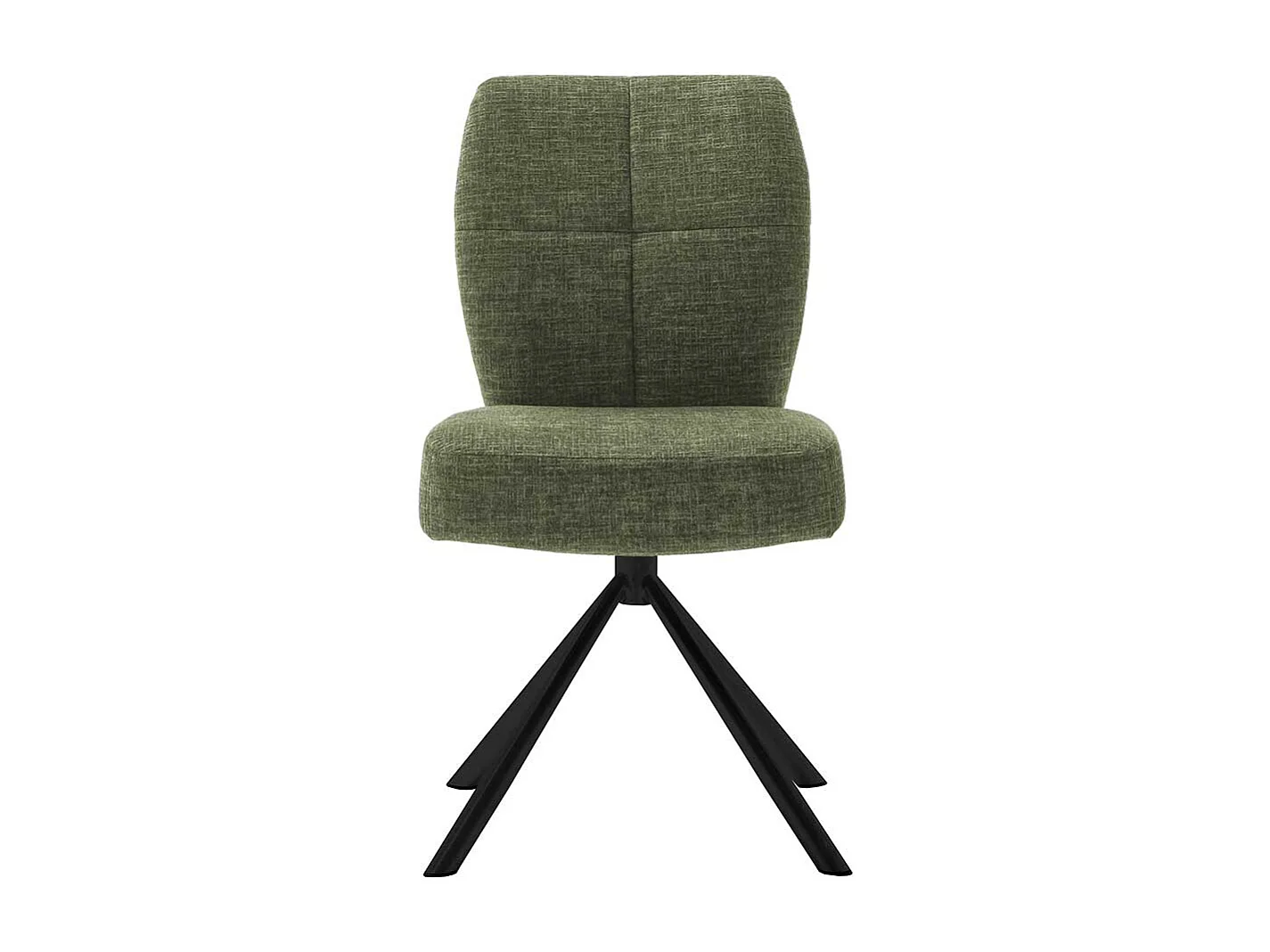 Drehbare Esszimmerstühle in Oliv Grün Schwarz (2er Set)