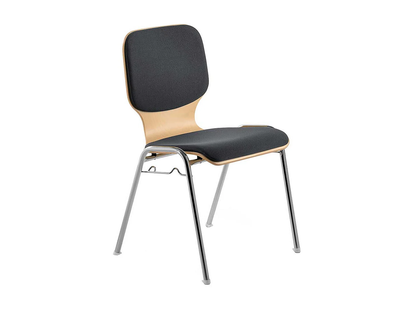 Moderner Stapelstuhl mit Gestell aus Metall 53 cm breit