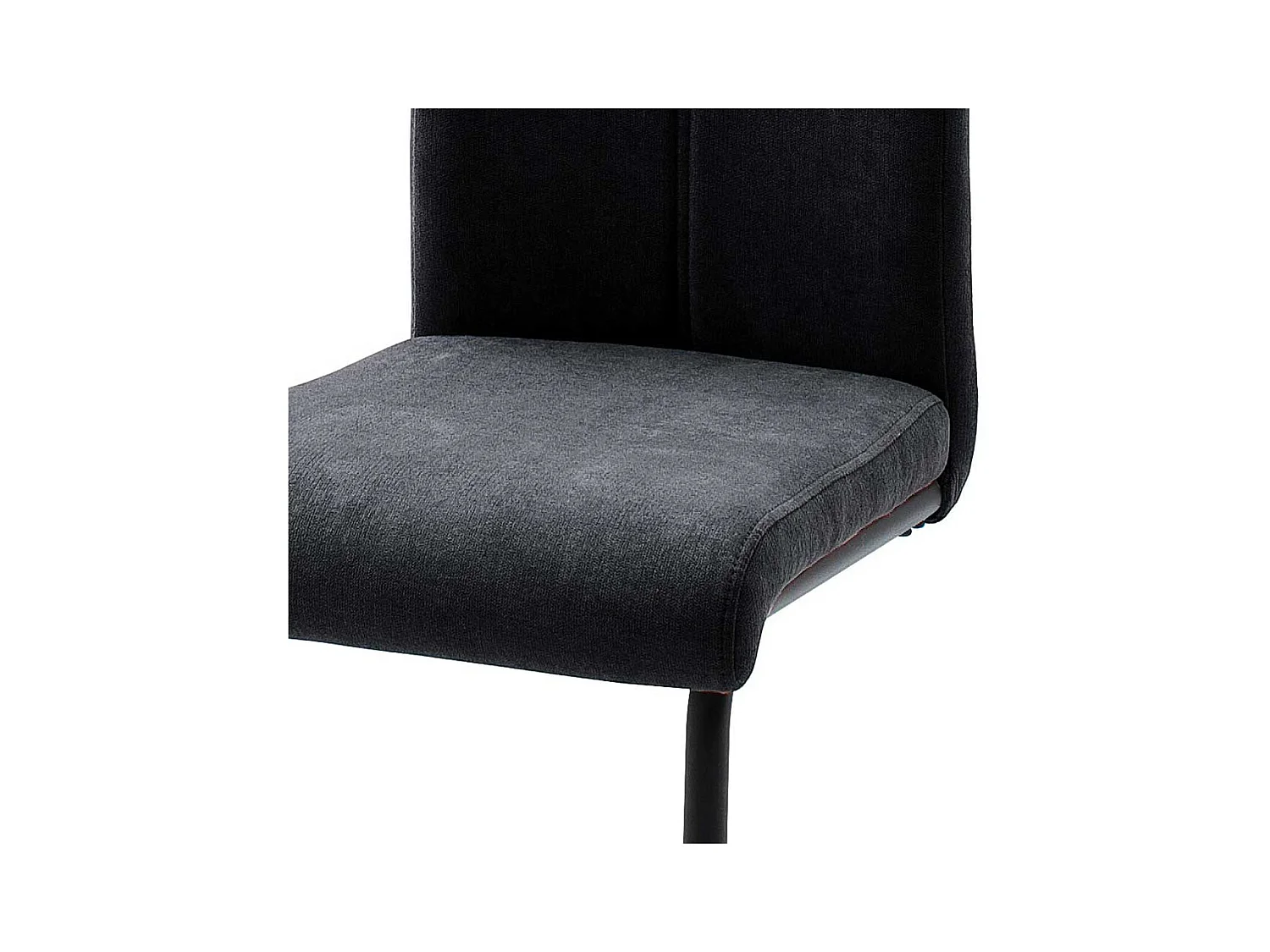 Microfaser Freischwinger in Anthrazit modern (4er Set)