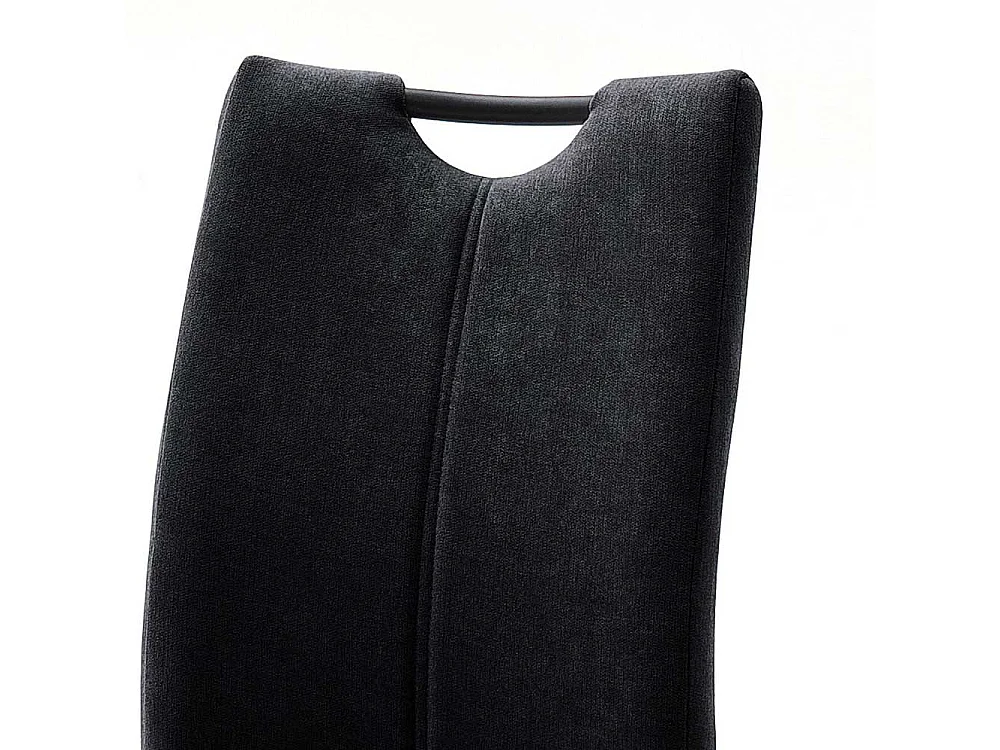 Microfaser Freischwinger in Anthrazit modern (4er Set)