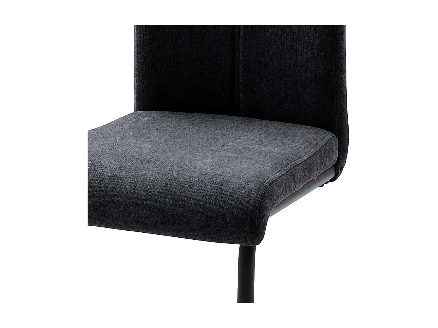 Microfaser Freischwinger in Anthrazit modern (4er Set)