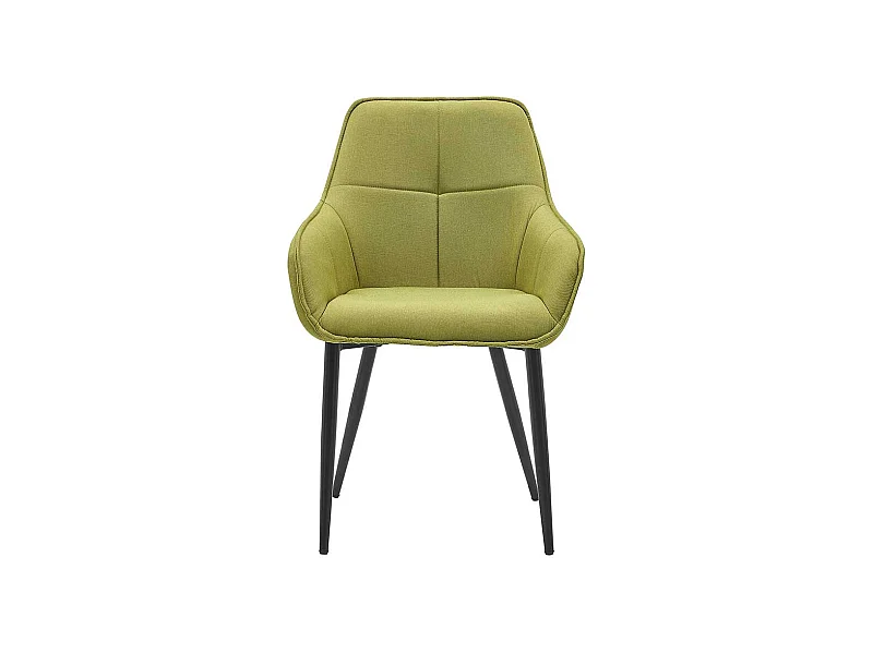 Esszimmer Armlehner in Hellgrün und Schwarz Gestell aus Metall