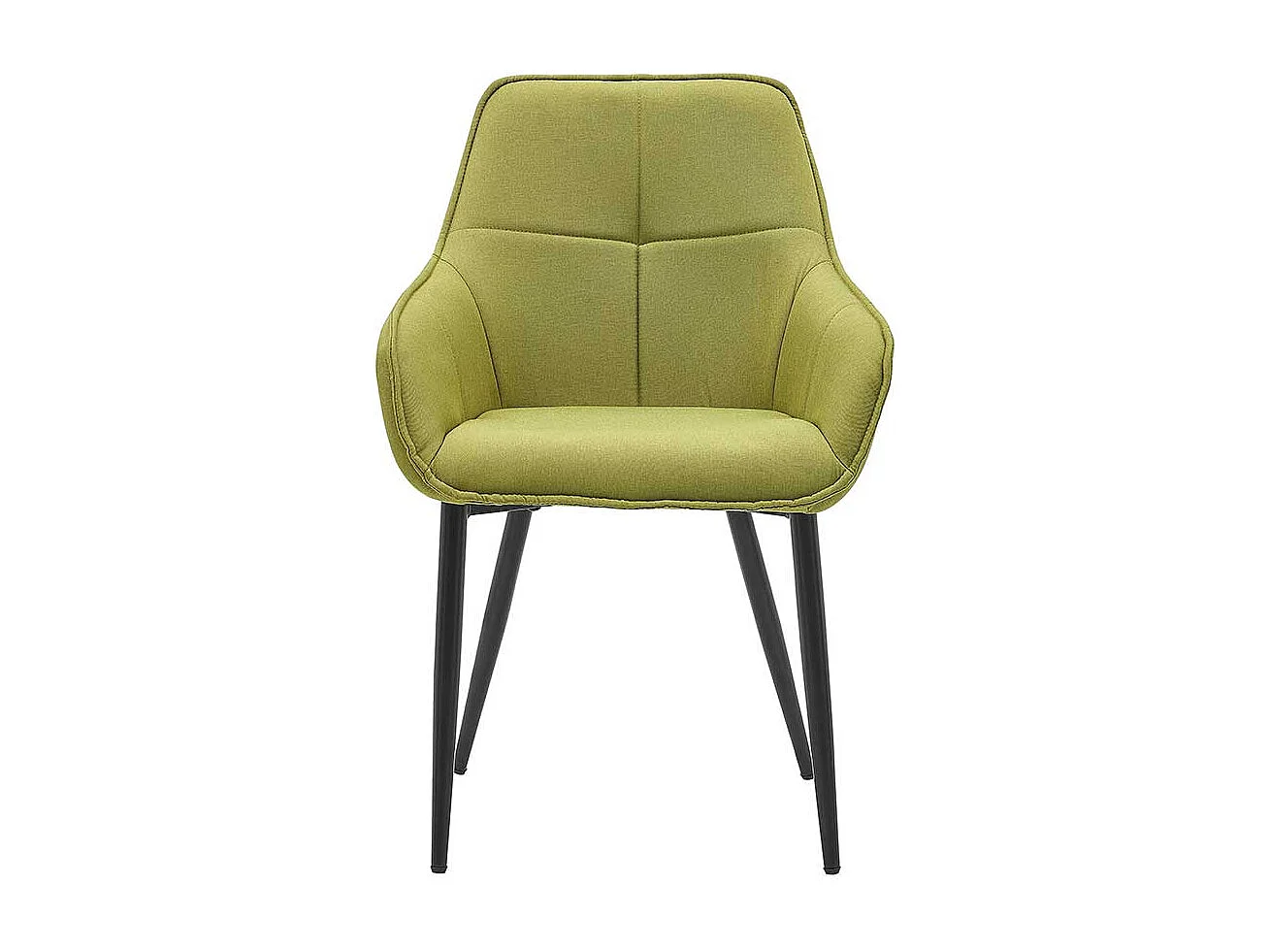 Esszimmer Armlehner in Hellgrün und Schwarz Gestell aus Metall