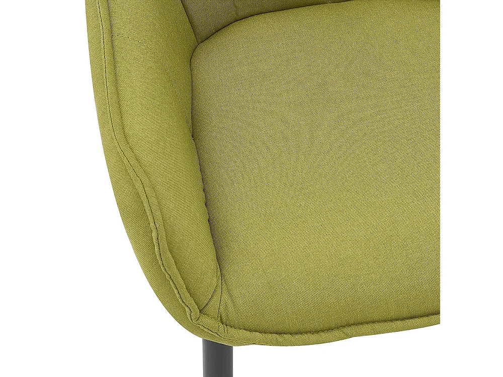 Esszimmer Armlehner in Hellgrün und Schwarz Gestell aus Metall