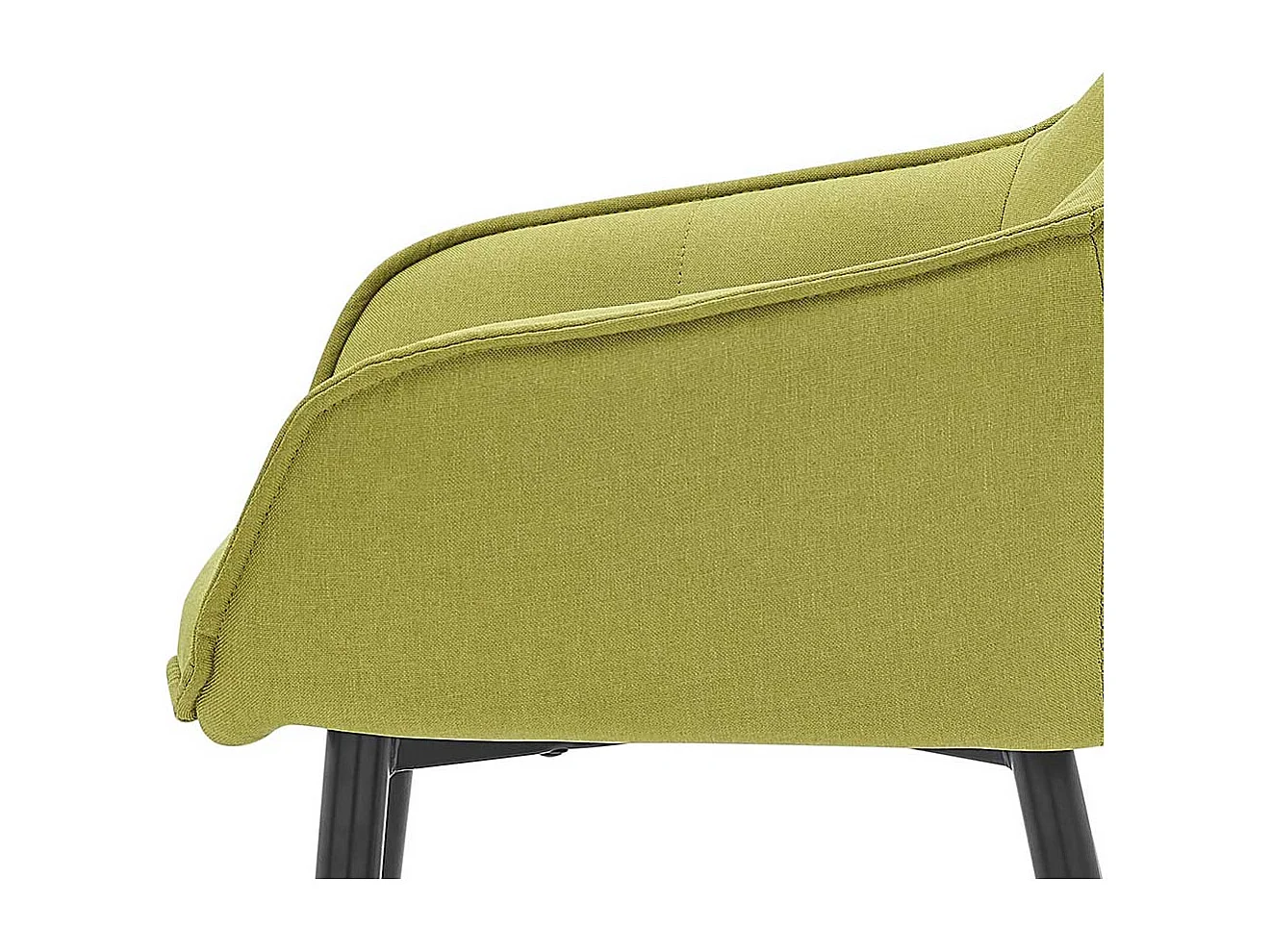 Esszimmer Armlehner in Hellgrün und Schwarz Gestell aus Metall