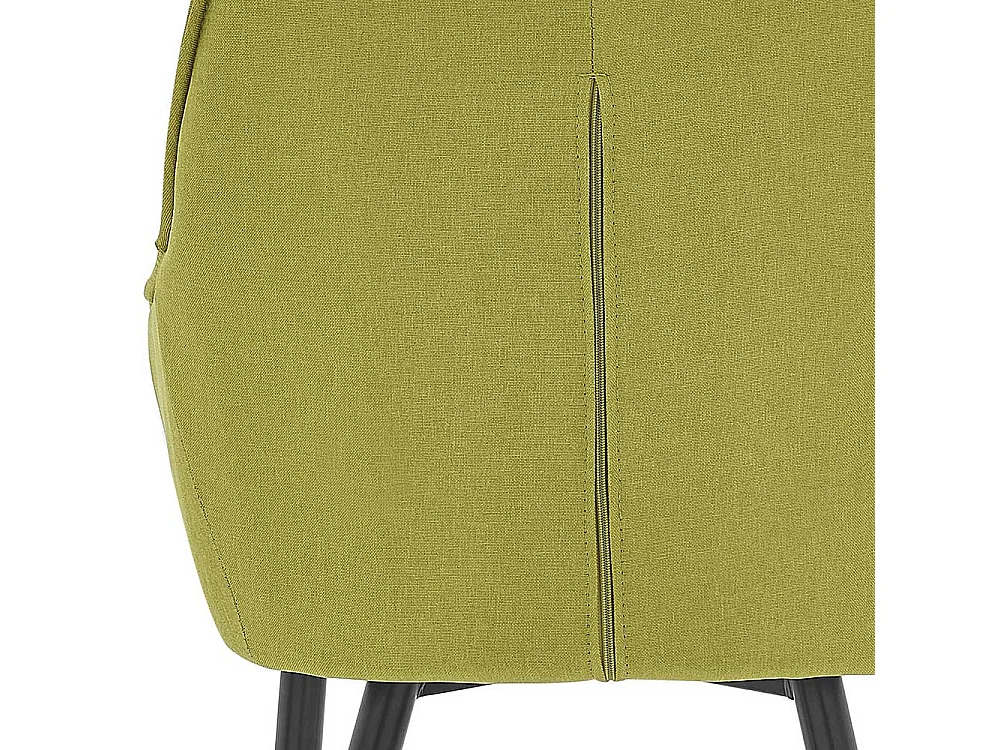 Esszimmer Armlehner in Hellgrün und Schwarz Gestell aus Metall