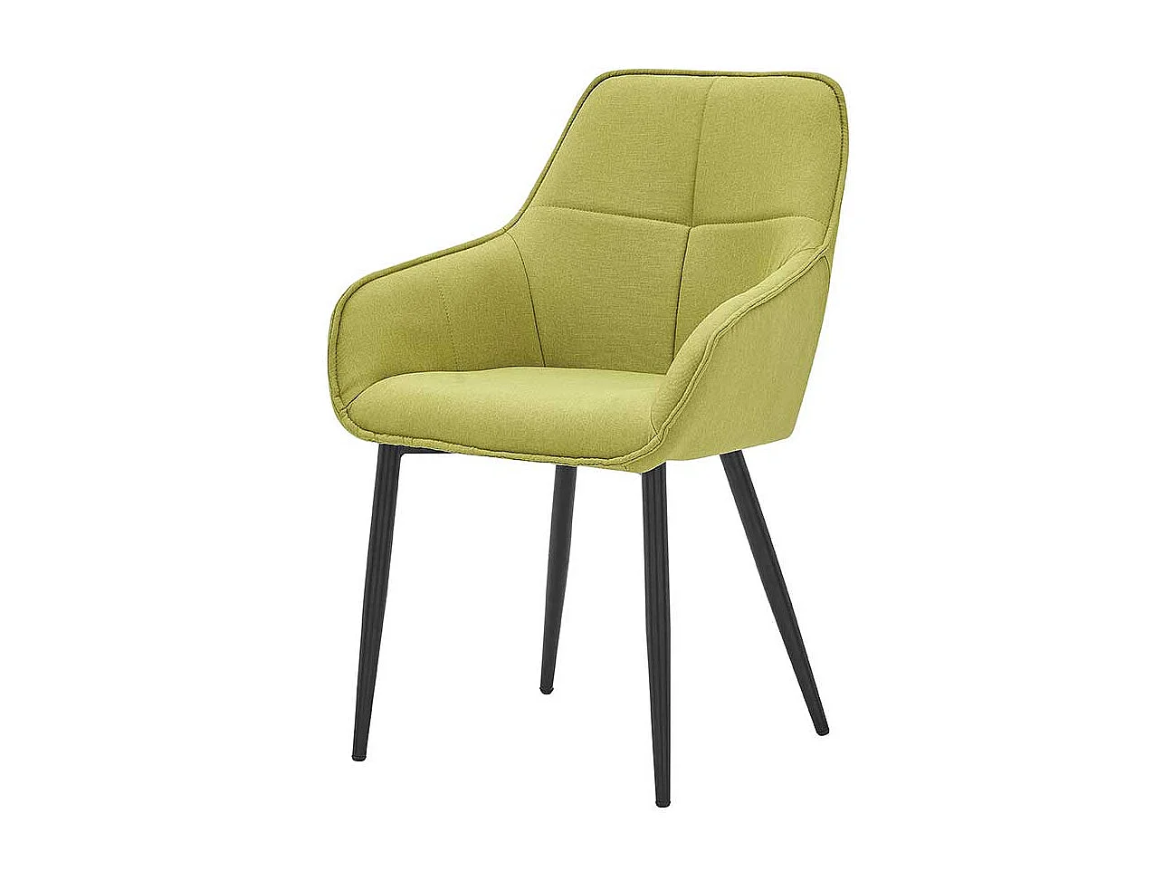 Esszimmer Armlehner in Hellgrün und Schwarz Gestell aus Metall