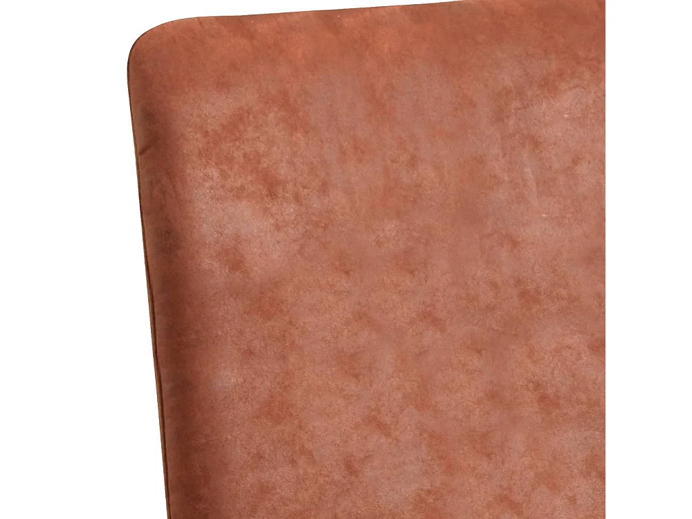 Esstisch Stühle Polsterstuhl in Cognac Braun mit Gestell aus Metall (2er Set)