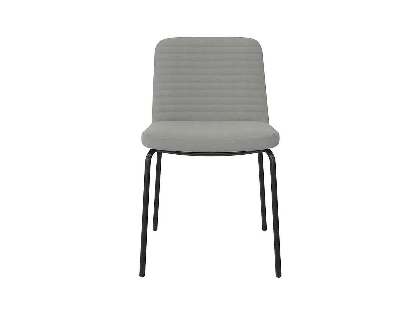 Stuhl Set Grau Stoff in modernem Design Gestell aus Metall (2er Set)