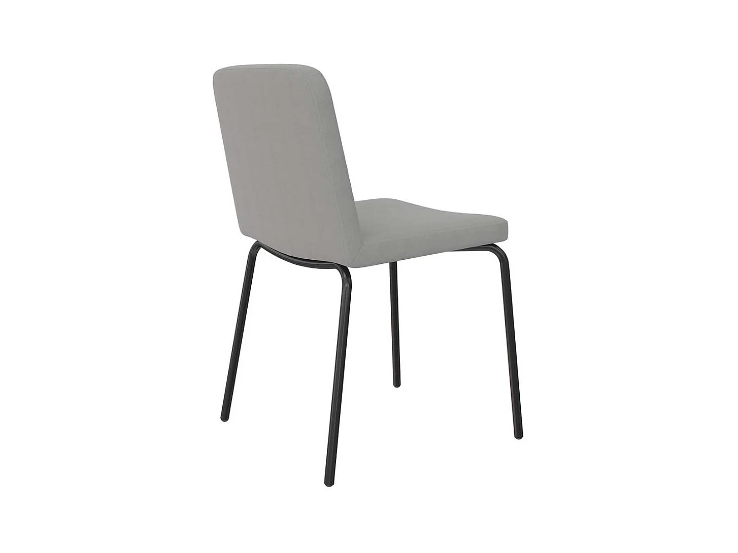 Stuhl Set Grau Stoff in modernem Design Gestell aus Metall (2er Set)