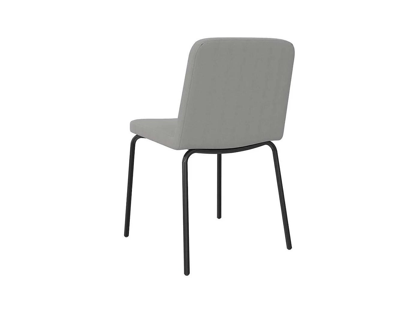 Stuhl Set Grau Stoff in modernem Design Gestell aus Metall (2er Set)