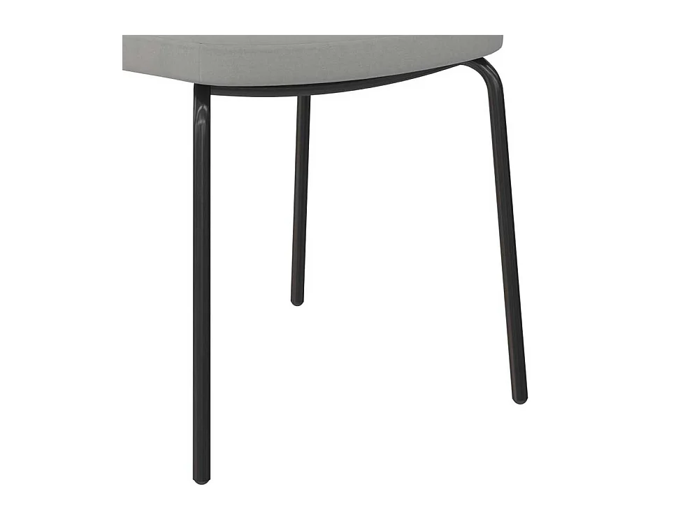 Stuhl Set Grau Stoff in modernem Design Gestell aus Metall (2er Set)