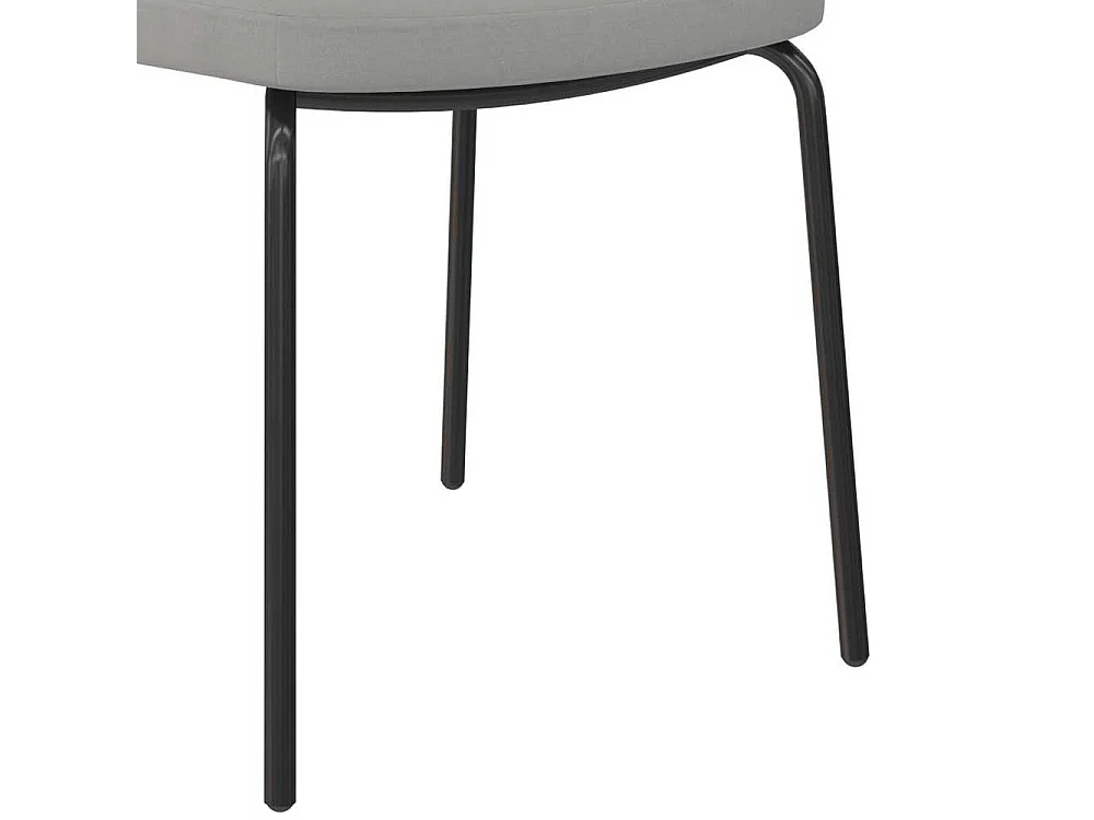 Stuhl Set Grau Stoff in modernem Design Gestell aus Metall (2er Set)