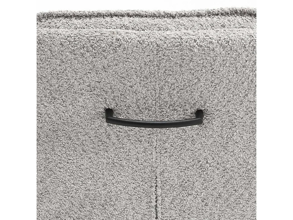 Stuhl Set mit Drehgestell in Grau und Schwarz Boucle und Metall (2er Set)