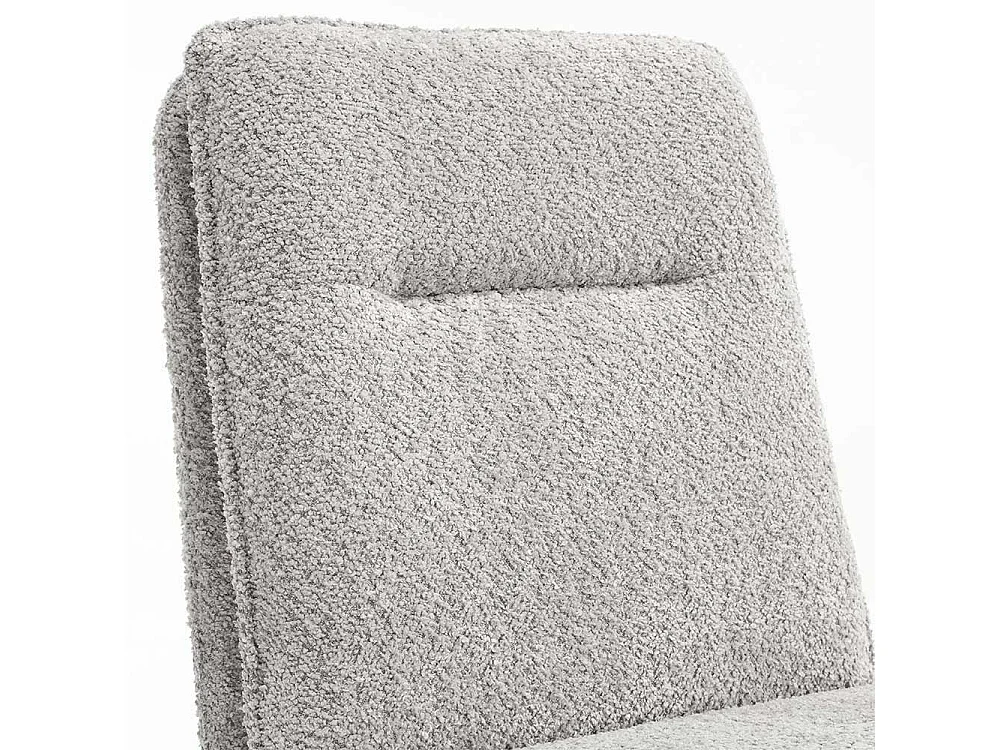 Stuhl Set mit Drehgestell in Grau und Schwarz Boucle und Metall (2er Set)