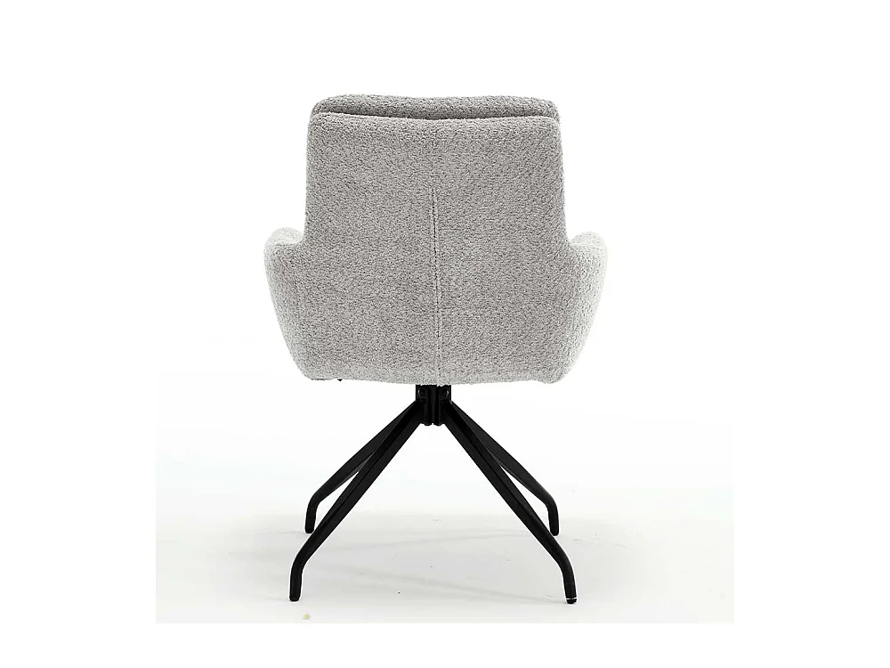 Armlehner aus Boucle und Metall in Grau Schwarz (2er Set)