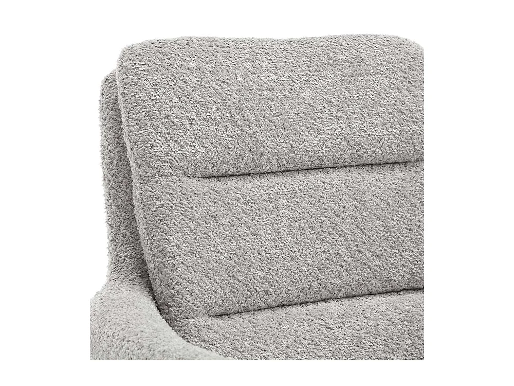 Armlehner aus Boucle und Metall in Grau Schwarz (2er Set)