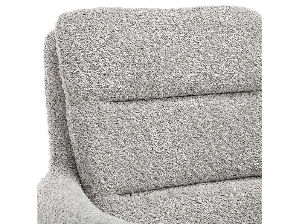 Armlehner aus Boucle und Metall in Grau Schwarz (2er Set)