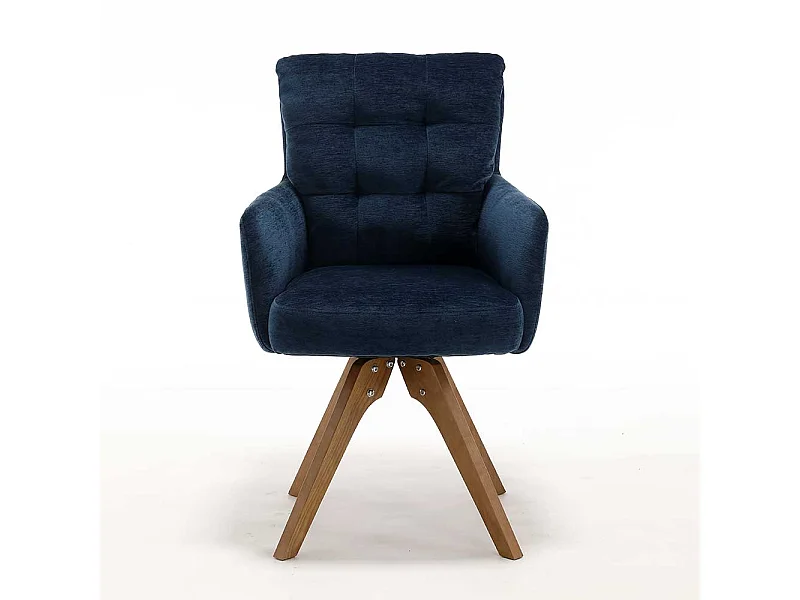 Polsterstuhl Esszimmerstuhl drehbar mit Armlehnen (2er Set)