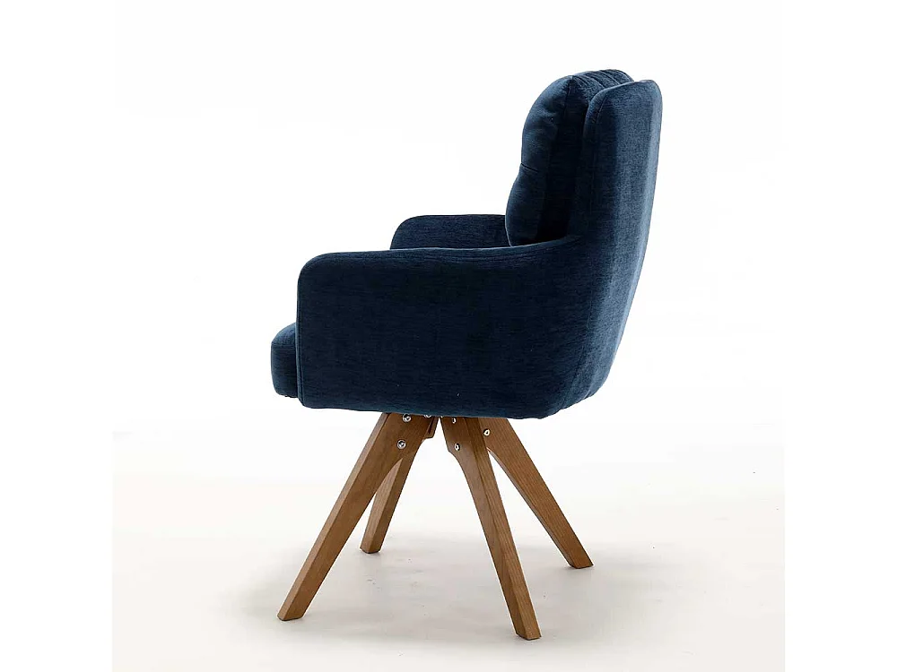 Polsterstuhl Esszimmerstuhl drehbar mit Armlehnen (2er Set)