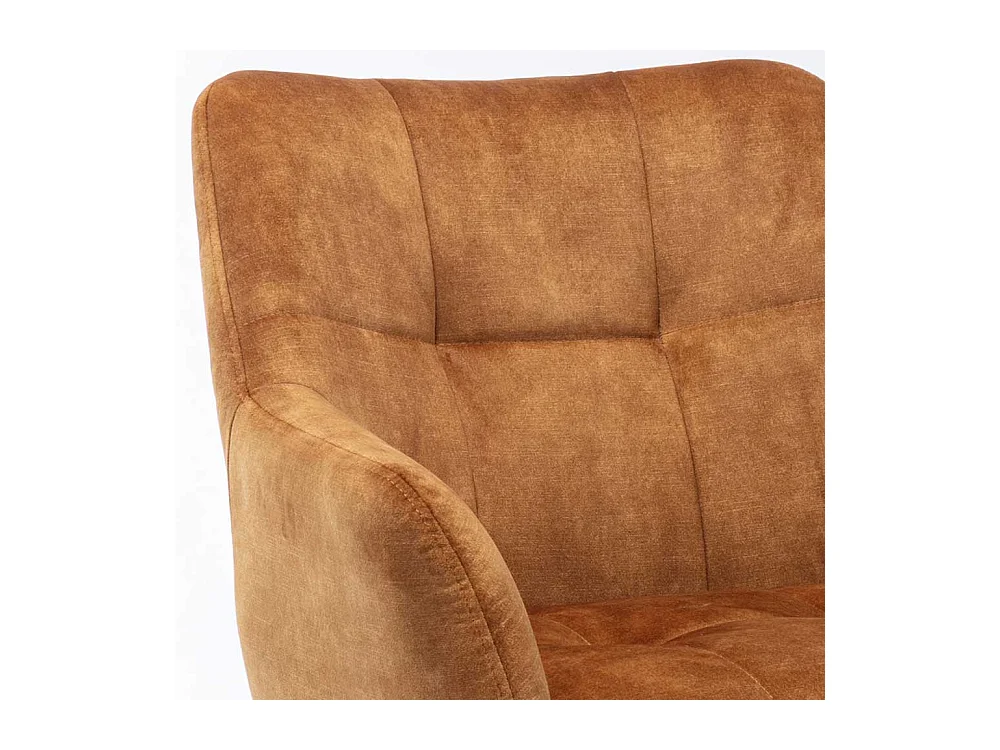 Velours Polsterstuhl Esszimmer in Ocker Gelb Gestell aus Metall (2er Set)