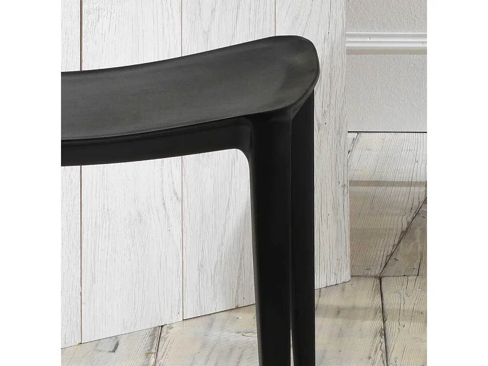 Esstischstuhl in Schwarz stapelbar (4er Set)