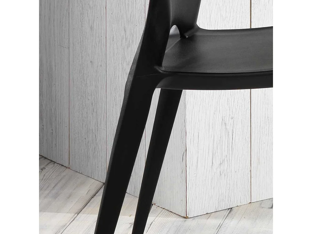 Esstischstuhl in Schwarz stapelbar (4er Set)