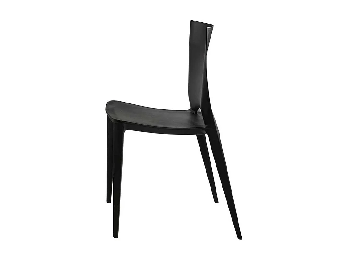 Esstischstuhl in Schwarz stapelbar (4er Set)