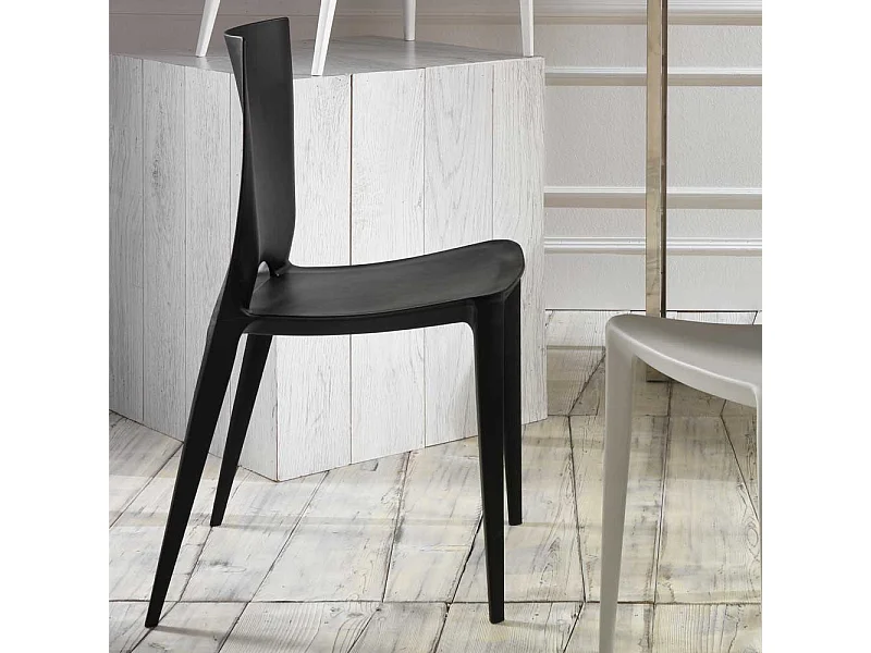 Esstischstuhl in Schwarz stapelbar (4er Set)