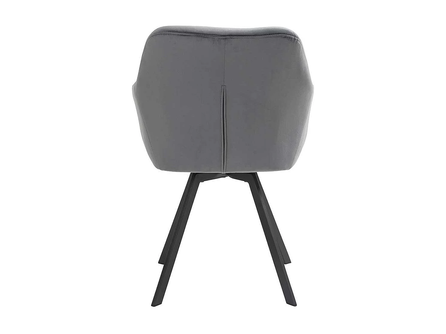 Polsterstuhl Esszimmer drehbar Bezug aus grauem Samt