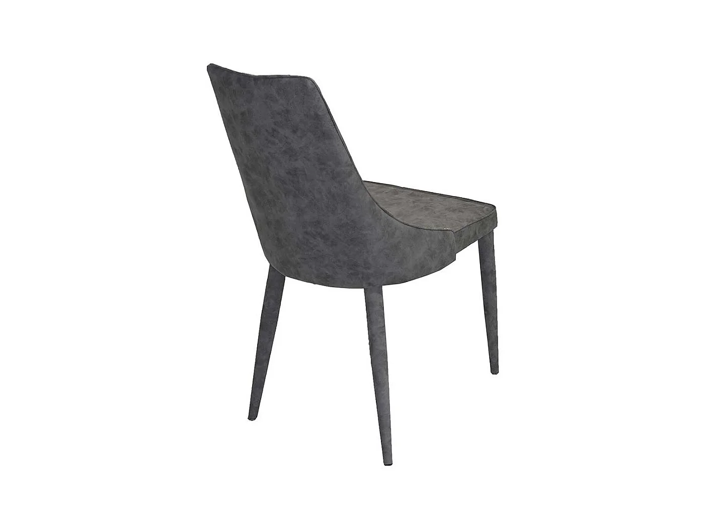 Polsterstuehle Esszimmer in Grau gesteppt hoher Lehne (2er Set)